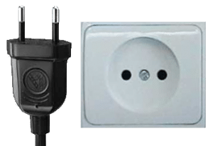 Types of Electrical Outlet 1: Unearthed Two-Pin Outlet