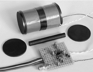 Experimental model of the search-coil magnetometer